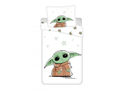 JERRY FABRICS Povlečení Star Wars Baby Yoda Bavlna, 140/200, 70/90 cm