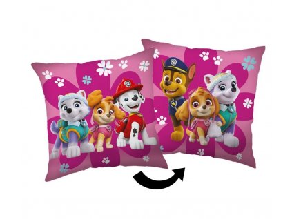 JERRY FABRICS Polštářek Paw Patrol Flowers Polyester, 40/40 cm