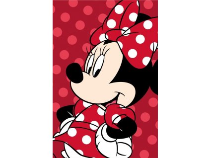 JERRY FABRICS Deka mikroflanel Minnie Red Polyester, 100/150 cm