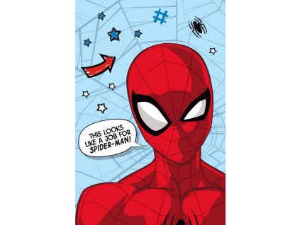 JERRY FABRICS Deka mikroflanel Spiderman Polyester, 100/150 cm