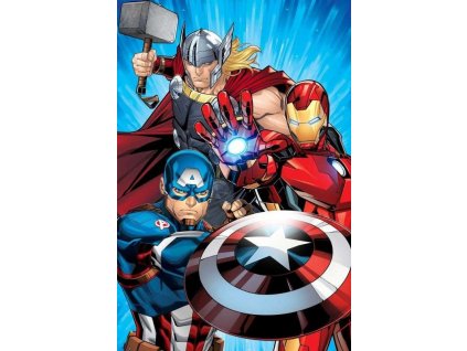 JERRY FABRICS Deka mikroflanel Avengers Heroes 02 Polyester, 100/150 cm