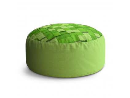 Sablio Taburet Circle Green Blocks 3D: 40x50 cm