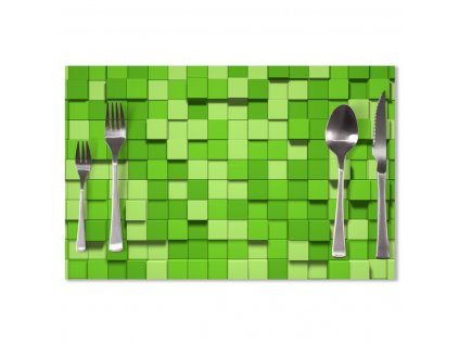 Sablio Prostírání Green Blocks 3D: 40x30cm