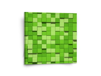 Sablio Obraz Green Blocks 3D - 110x110 cm (Varianta Sablio Obraz Green Blocks 3D - 110x110 cm)