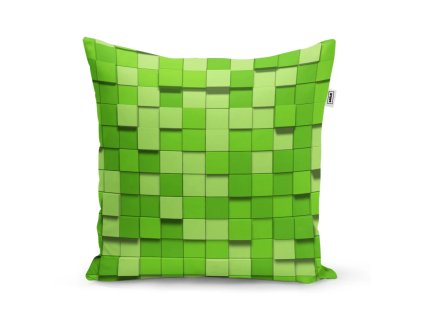 Sablio Polštář Green Blocks 3D - 40x40 cm (Varianta Sablio Polštář Green Blocks 3D - 40x40 cm)
