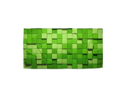 Sablio Ručník Green Blocks 3D - 30x50 cm (Varianta Sablio Ručník Green Blocks 3D - 30x50 cm)