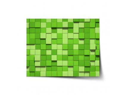 Sablio Plakát Green Blocks 3D