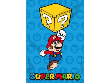 FARO Fleece deka Super Mario Cube Polyester, 100/140 cm