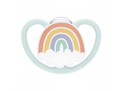 Dudlík Space NUK 0-6m rainbow (Velikost 0-6 m)