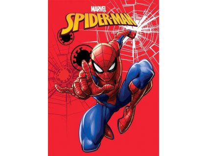 FARO Fleece deka Spiderman red, 100/140 cm