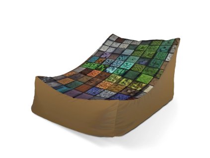 Sablio Sedací vak Lounge Blocks Abstract - 120 x 100 x 80 cm (Varianta Sablio Sedací vak Lounge Blocks Abstract - 80 x 95 x 50 cm)