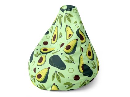 Sablio Sedací vak Pear Kreslené avokádo - 140 x 100 x 25 cm (Varianta Sablio Sedací vak Pear Kreslené avokádo - 140 x 100 x 25 cm)