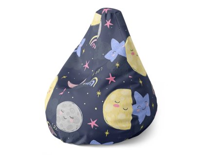 Sablio Sedací vak Pear Dětské nebe - 140 x 100 x 25 cm (Varianta Sablio Sedací vak Pear Dětské nebe - 70 x 95 x 15 cm)