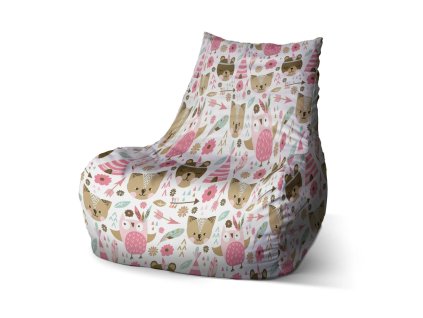 Sablio Sedací vak Bean Lesní zvířátka - 100 x 90 x 45 cm (Varianta Sablio Sedací vak Bean Lesní zvířátka - 100 x 90 x 45 cm)