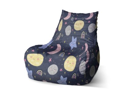 Sablio Sedací vak Bean Dětské nebe - 100 x 90 x 45 cm (Varianta Sablio Sedací vak Bean Dětské nebe - 100 x 90 x 45 cm)