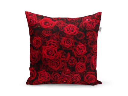 Sablio Polštář Červené růže: 40x40 cm