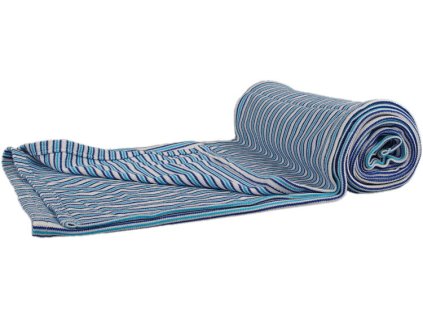 Bambusová deka modré proužky oboulíc