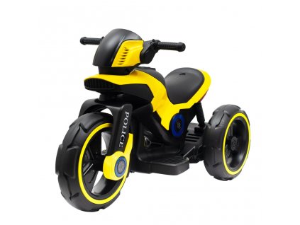Dětská elektrická motorka Baby Mix POLICE žlutá