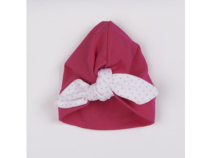 Dívčí čepička turban New Baby For Girls dots (Velikost 74 (6-9m))