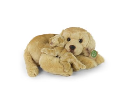 Rappa Plyšový labrador 27 cm se štěňátkem ECO-FRIENDLY