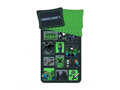 Jerry Fabrics dětské bavlněné povlečení Minecraft Survival Mode