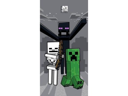 Dětská bavlněná osuška Minecraft Mob Attack 70x140cm