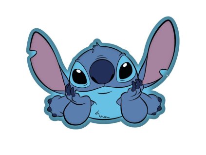 JERRY FABRICS Tvarovaný mikroplyšový polštářek Lilo and Stitch Polyester, 33x25 cm