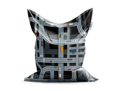 Sablio Sedací vak Classic Dětská autodráha - 150x100 cm (Varianta Sablio Sedací vak Classic Dětská autodráha - 150x100 cm)