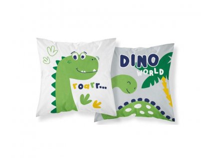 Detexpol Little Dino green dětský povlak na polštářek 40x40cm