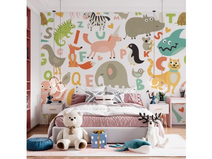 Sablio Tapeta Zoo abeceda - 125x75 cm (Varianta Sablio Tapeta Zoo abeceda - 125x75 cm)