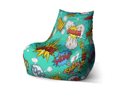 Sablio Sedací vak Bean Komiks - 100 x 90 x 45 cm (Varianta Sablio Sedací vak Bean Komiks - 100 x 90 x 45 cm)