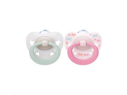 Šidítko NUK Signature 0-6m 2ks holka (Velikost 0-6 m)