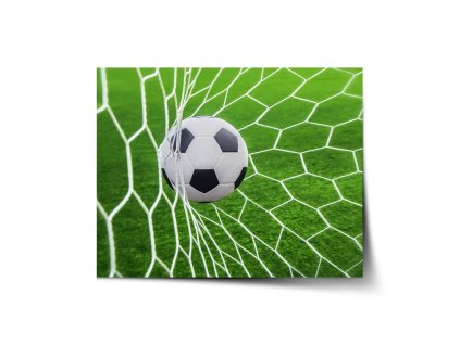 Sablio Plakát Fotbalový míč v bráně - 120x80 cm (Varianta Sablio Plakát Fotbalový míč v bráně - 120x80 cm)