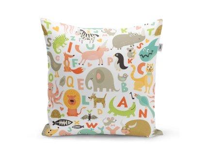 Sablio Polštář Zoo abeceda - 40x40 cm (Varianta Sablio Polštář Zoo abeceda - 40x40 cm)
