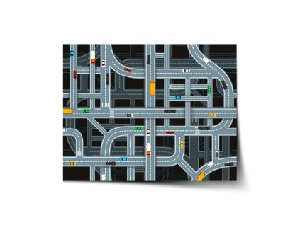 Sablio Plakát Dětská autodráha - 120x80 cm (Varianta Sablio Plakát Dětská autodráha - 120x80 cm)