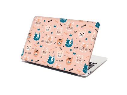 Sablio Samolepka na notebook Barevné kočičky - 29x20 cm (Varianta Sablio Samolepka na notebook Barevné kočičky - 29x20 cm)