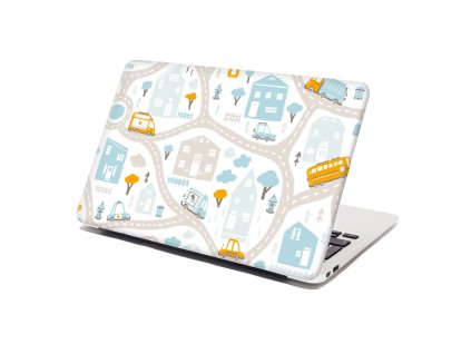 Sablio Samolepka na notebook Cestičky s dopravou - 29x20 cm (Varianta Sablio Samolepka na notebook Cestičky s dopravou - 29x20 cm)