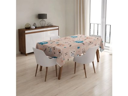 Sablio Ubrus Barevné kočičky - 130x130 cm (Varianta Sablio Ubrus Barevné kočičky - 130x130 cm)