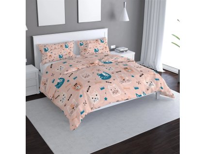 Sablio Povlečení Barevné kočičky - 140x200 / 90x70 (Varianta Sablio Povlečení Barevné kočičky - 140x200 / 90x70)