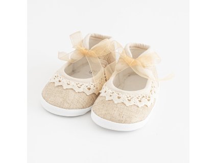 Kojenecké krajkové capáčky New Baby hnědá 6-12 m (Velikost 6-12 m)