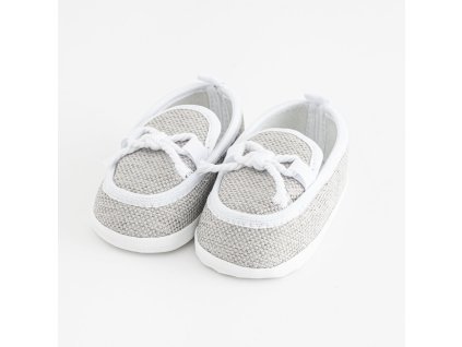 Kojenecké mokasíny-capáčky New Baby šedá 3-6 m (Velikost 3- 6 m)