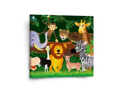 Sablio Obraz Zvířátka - 110x110 cm (Varianta Sablio Obraz Zvířátka - 110x110 cm)
