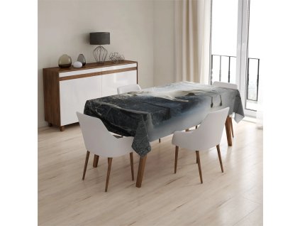 Sablio Ubrus Bílý kůň - 130x130 cm (Varianta Sablio Ubrus Bílý kůň - 130x130 cm)