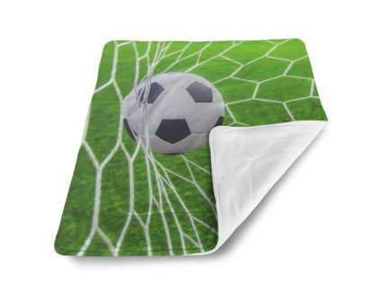 Sablio Deka pro miminko Fotbalový míč v bráně - 80x100 cm (Varianta Sablio Deka pro miminko Fotbalový míč v bráně - 80x100 cm)