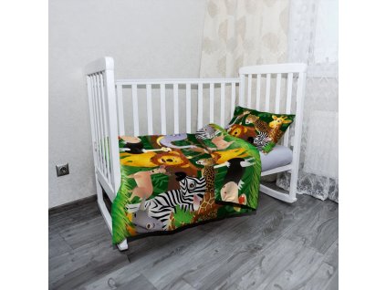 Sablio Mikroplyšové dětské povlečení do postýlky Zvířátka - 100x135 / 40x60 (Varianta Sablio Mikroplyšové dětské povlečení do postýlky Zvířátka - 100x135 / 40x60)