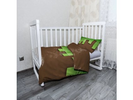 Sablio Mikroplyšové dětské povlečení do postýlky Green Blocks 2 - 100x135 / 40x60 (Varianta Sablio Mikroplyšové dětské povlečení do postýlky Green Blocks 2 - 100x135 / 40x60)