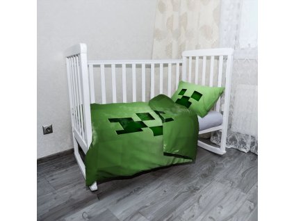 Sablio Mikroplyšové dětské povlečení do postýlky Green Blocks - 100x135 / 40x60 (Varianta Sablio Mikroplyšové dětské povlečení do postýlky Green Blocks - 100x135 / 40x60)