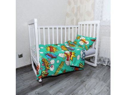 Sablio Mikroplyšové dětské povlečení do postýlky Komiks - 100x135 / 40x60 (Varianta Sablio Mikroplyšové dětské povlečení do postýlky Komiks - 100x135 / 40x60)