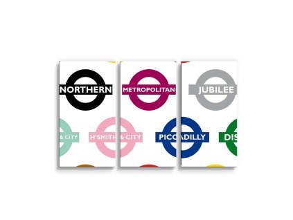 Sablio Obraz - 3-dílný Metro - 120x80 cm (Varianta Sablio Obraz - 3-dílný Metro - 120x80 cm)