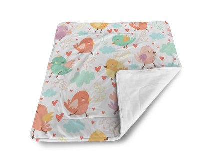 Sablio Deka pro miminko Oblak s ptáčky - 80x100 cm (Varianta Sablio Deka pro miminko Oblak s ptáčky - 80x100 cm)